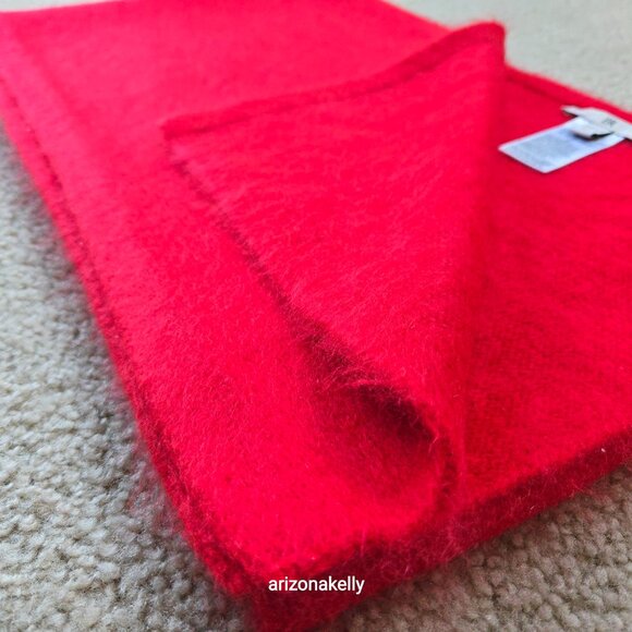 NWOT Banana Republic Wool Cashmere Brushed Scarf Red Sunset - Picture 13 of 16